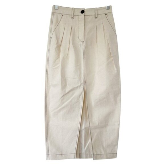 NWOT Mara Hoffman Florence Natural White Cotton Pencil Skirt Size 2 - Picture 4 of 12